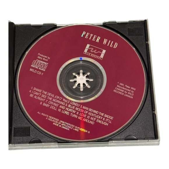 Vintage Peter Wild CD Album 1991 Country Music Wild Records Canada Blue Moon - Picture 7 of 9